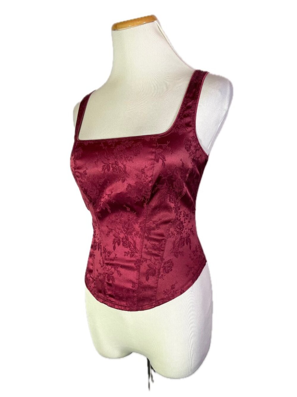 Victoria's Secret Size S Burgundy Tank Top Corset Look Fairytale